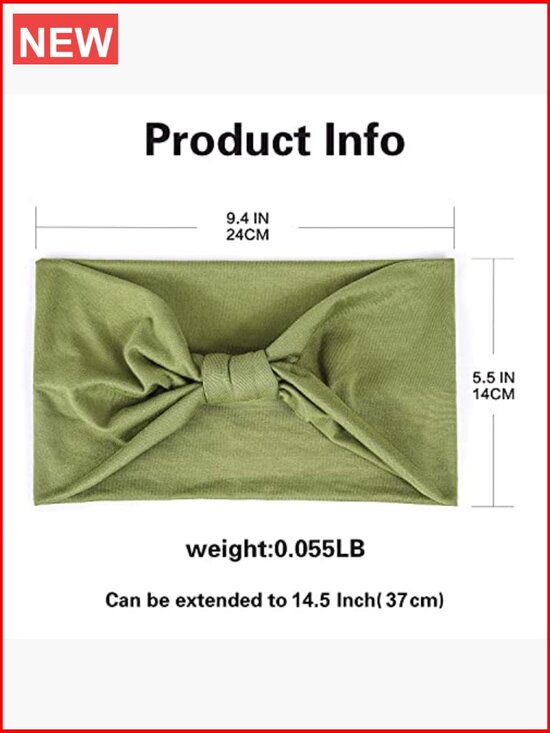 6 Pack Wide Non Slip Soft Elastic Knotted Headbands for Women main image 4
